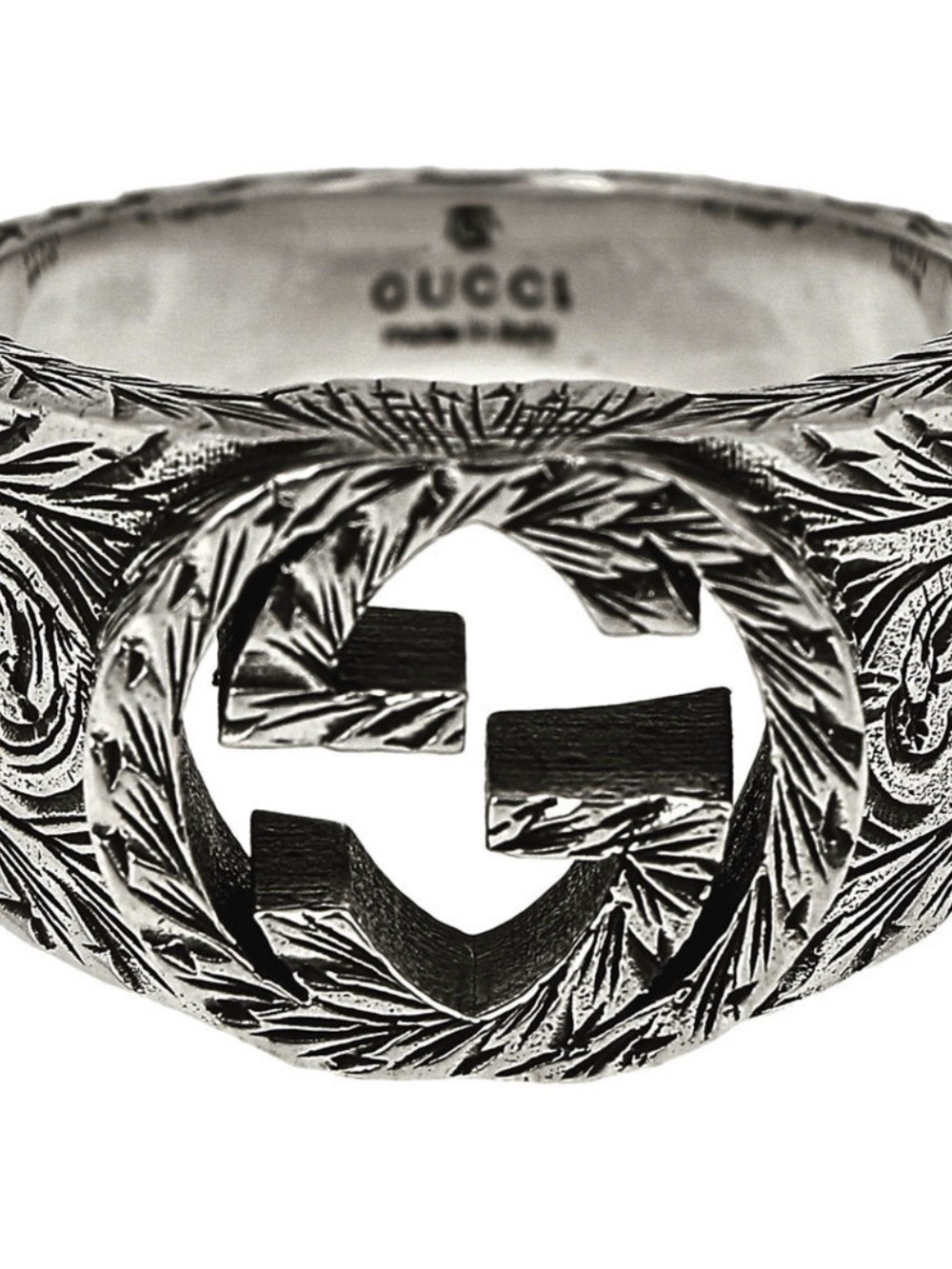 ✨💎NWT💎✨Gucci Silver 925 Interlocking Double G  Ring IT 15